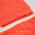 Girl's knitted winter hat and turtle neck sets
